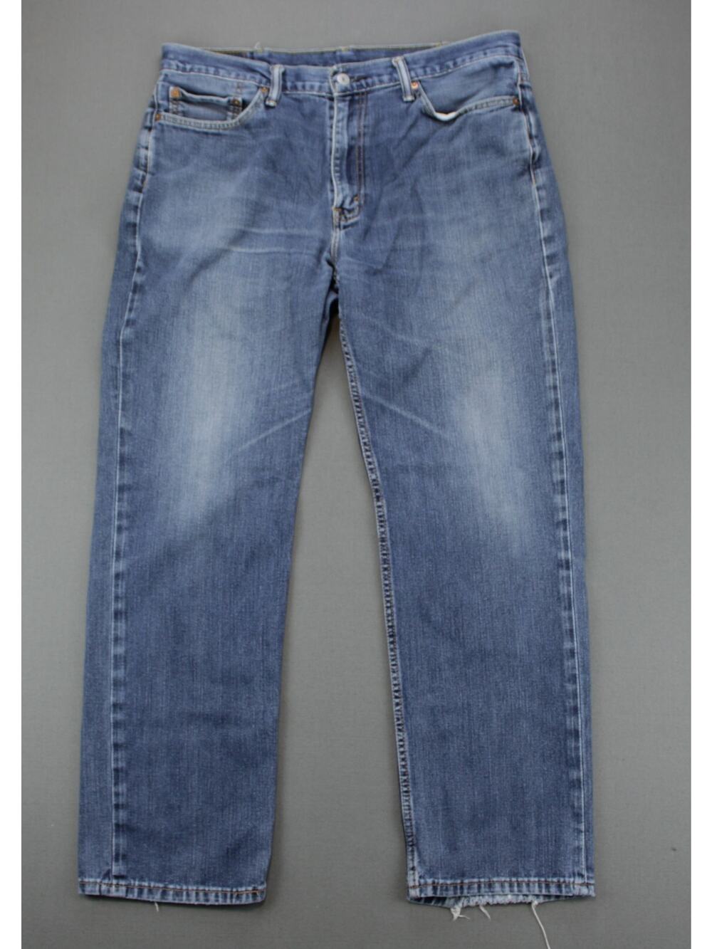 Levis 501 Jeans Distressed Straight Leg Mens 36x32 Blue
